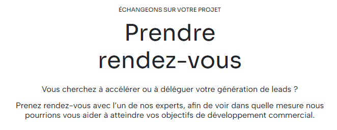 Prendre RDV avec LeadActiv